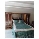 Queen size bed with box spring and entire