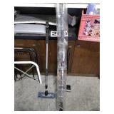 Bird feeder pole, brush and sqeegie