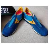 Running shoes 11.5 and FBI hat