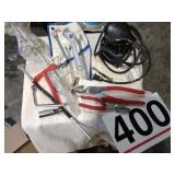 Sander, wrenches, pliers and misc tools