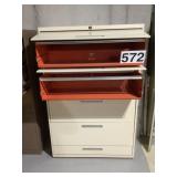 Metal storage, storage pulls out, 4 foot tall by