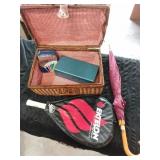 Picnic basket,  phase 10 game, umbrella, etc