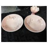 Matching microwaveable pink bowls