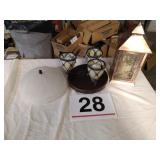 Stained glass wall mount lights, light dome and