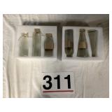 Set of 6 vases, new.