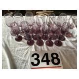 17 wine glasses.