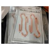 Dutch hooks, necklaces fan, throw, queen sheet