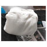 Cream throw, cooling towel, kitchen towels,