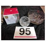 MIKASA Crystal dishe and crystal bowl with