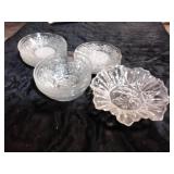 Christmas crystal dishes
