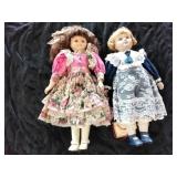 Classic porcelain dolls (doll on right Special