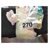 Easter bunny basket and curtains