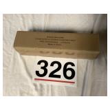 Clear acrylic double floating shelf.