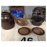 Frankhoma horn of plenty and saucers, cork keeper