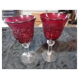 Etched Ruby glasses