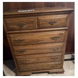 Six drawer dresser, wood heavy 38ï¿½ wide 47ï¿½ tall