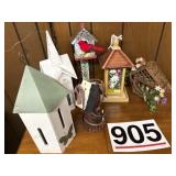 Bird houses and feeders