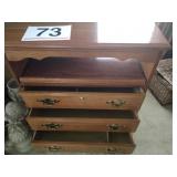 Swivel top cabinet with slide out and 3 drawers