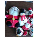 Stuffed Santa's and bears and mini decor