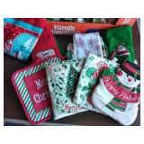 Christmas towels and hot pads