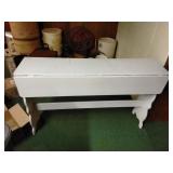 White foldable table (open 48'x27') (closed