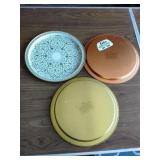 Venetian and Grecian enamel on copper trays