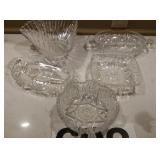 Cut glass serving pcs