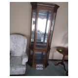 Lighted curio cabinet - 78T x 30W x 16D