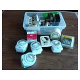 Timers,  batteries, multi tapp outlets