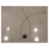 Sterling silver and cloissenne bead necklace