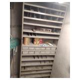 Metal shelves with contents - 84T x 36w x 12.5D