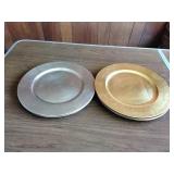 Gold and silver charger plates