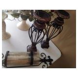 Candle pillars and candle wall hanging