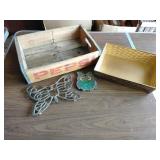 Wooden Pepsi box, pot holders, decorative box