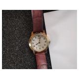 Timex Indiglo watch with leather band