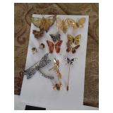 Butterfly and bug pins