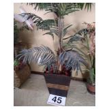 Artificial fern tree in wooden pot - 75T