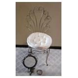 Vintage makeup chair and mirror
