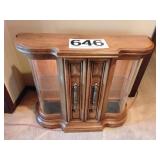 Solid wood case with light