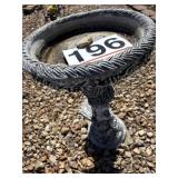 Concrete two-piece birdbath