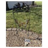 Metal outdoor butterfly stand