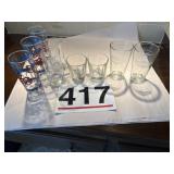 Pepsi glasses, makers, mark liquor, glasses