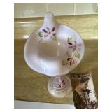 Fenton Jack DAISY Vase Lavender Opalescent Floral