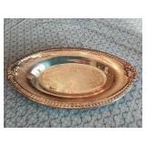 Vintage copper serving tray