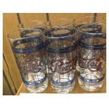 Pepsi cola glasses set of 6, heavy