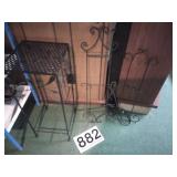 Metal plant stand - 28 x 11 square and 2 plate