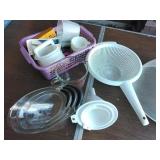 Strainers, measuring cups, etc