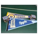 George Brett shadow boxes and Royal flags