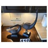 Pair of cranes  wood based  lightweight, not