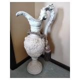 Vintage large heavy decorative pitcher